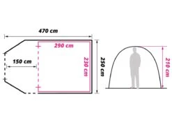 Obelink Boreas 5 Koepeltent -Kampeeruitrusting Winkel obelink boreas 5 floor plan ecommerce b7f9