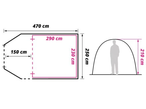 Obelink Boreas 5 Koepeltent -Kampeeruitrusting Winkel obelink boreas 5 floor plan ecommerce b7f9